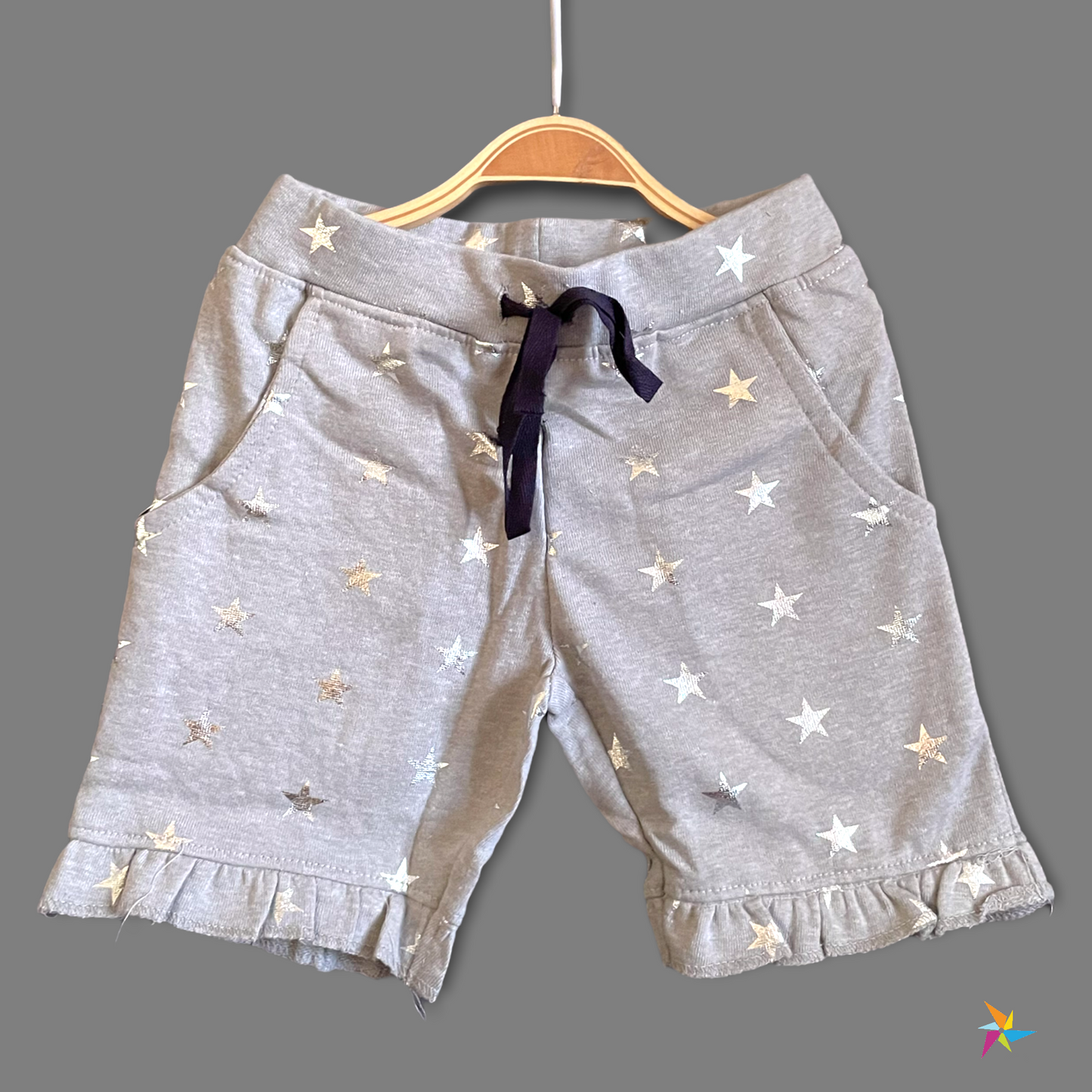 Girls Shorts star print Grey