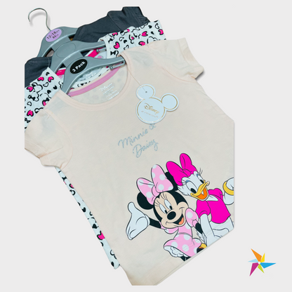 Girls Minnie & Daisy T-shirts pack of 3