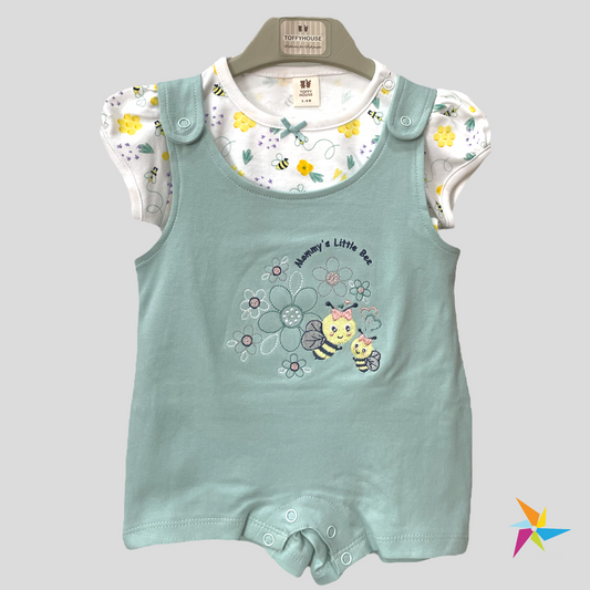 TH girls honey bee printed set