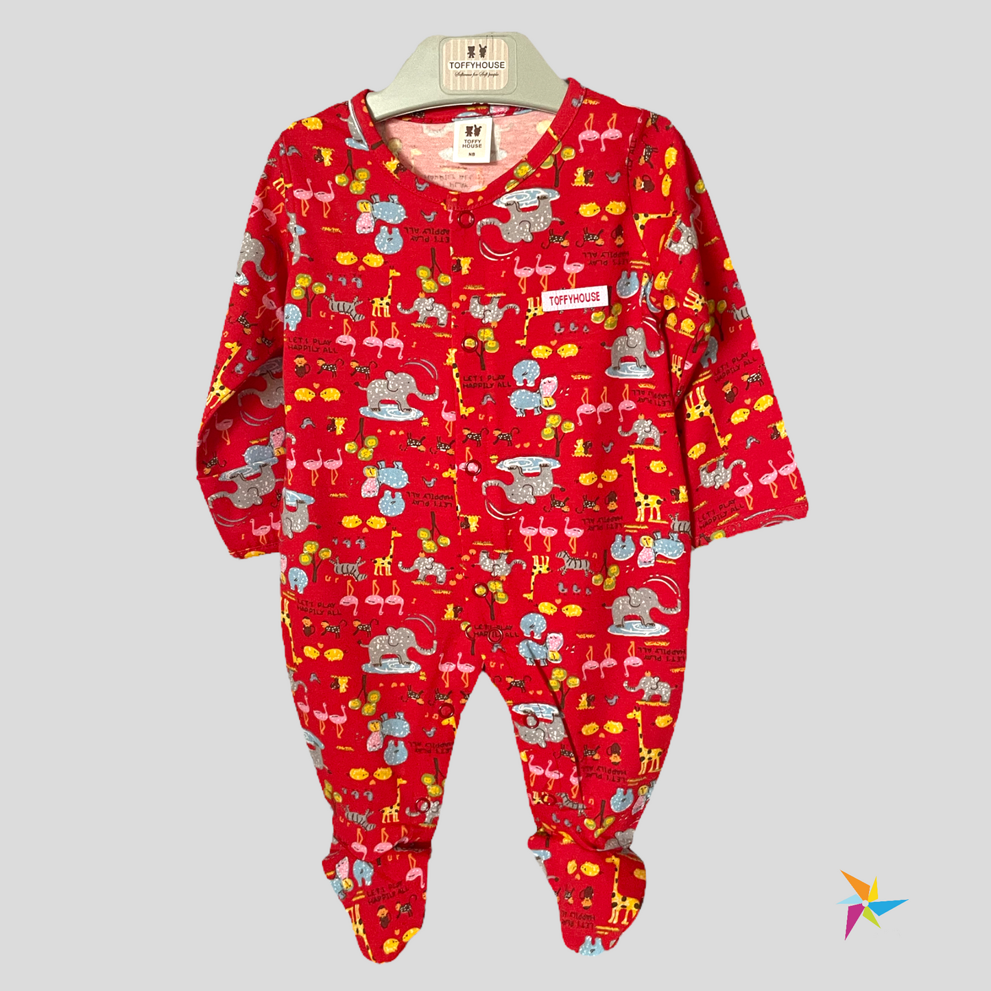 ToffyHouse boys red sleepsuit